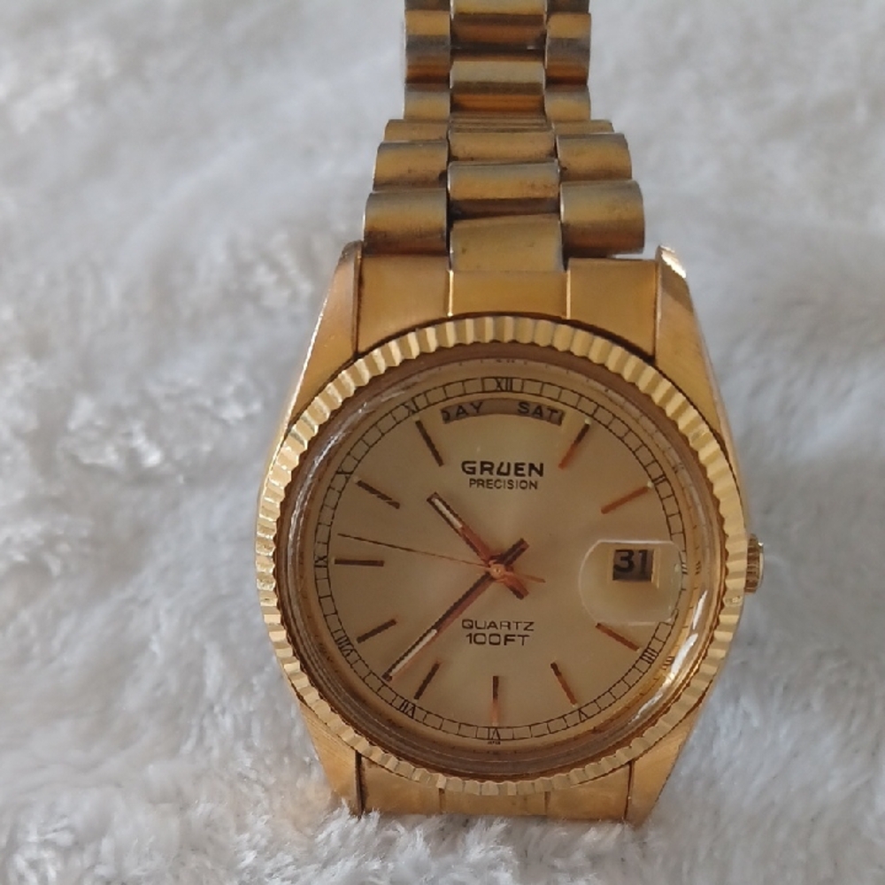 Gruen Gold Quartz Watch
